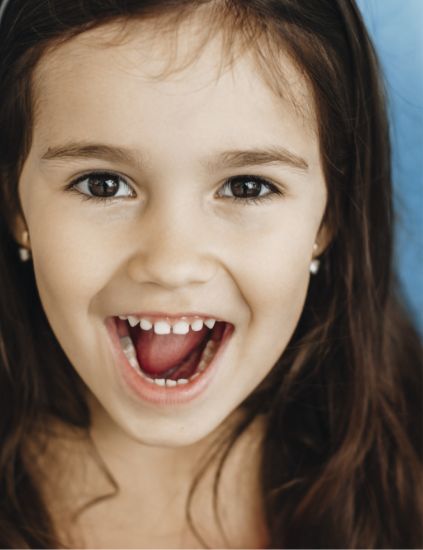 young girl at dentist